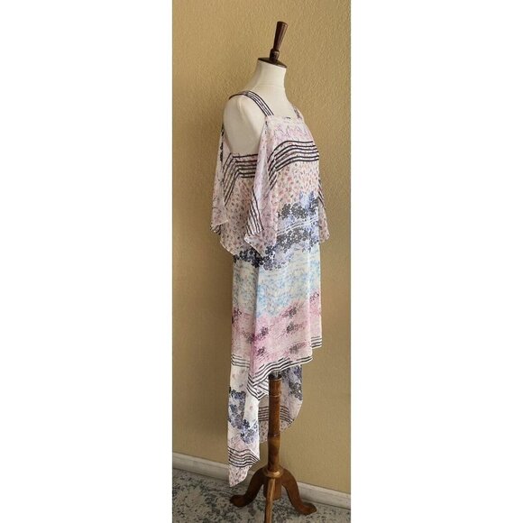 BCBGMAXAZRIA Womens Aaric Floral Hi Lo Asymmetrical Dress Size XS - Picture 7 of 11